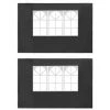 SUPERMARKET Paroi De Tente De Réception 2 Pcs Avec Fenêtre PE Anthracite -Tente de réception Soldes 63659107 1