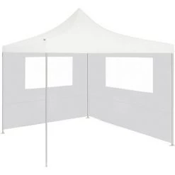 SUPERMARKET Paroi Latérale De Belvédère Avec Fenêtres 4x2 M Blanc -Tente de réception Soldes 63659241 2