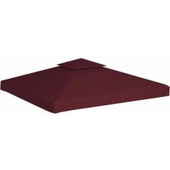 SUPERMARKET Toile Supérieure Double De Belvédère 310 G/m² 3x3 M Bordeaux -Tente de réception Soldes 63666484 2