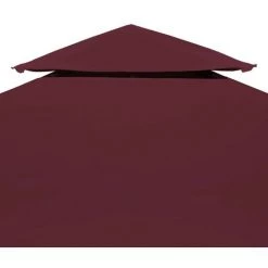 SUPERMARKET Toile Supérieure Double De Belvédère 310 G/m² 3x3 M Bordeaux -Tente de réception Soldes 63666484 3
