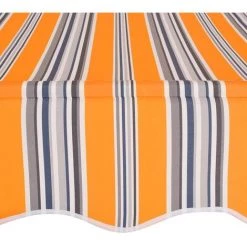SUPERMARKET Auvent Rétractable Manuel 250 Cm Rayures Jaunes Et Bleues -Tente de réception Soldes 63667169 4