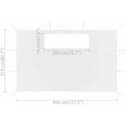 SUPERMARKET Parois Latérales De Belvédère Avec Fenêtres 2 Pcs Blanc SUHB-3070428 -Tente de réception Soldes 63668676 5