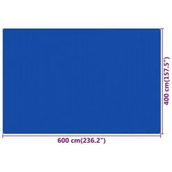 SUPERMARKET Tapis De Tente 400x600 Cm Bleu PEHD -Tente de réception Soldes 63671693 4