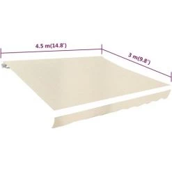 SUPERMARKET Toile D'auvent Crème 450x300 Cm -Tente de réception Soldes 63671899 5