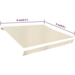 SUPERMARKET Toile D'auvent Crème 6 X 3 M (cadre Non Inclus) -Tente de réception Soldes 63672352 5