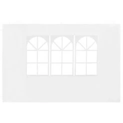 SUPERMARKET Paroi De Tente De Réception 2 Pcs Avec Fenêtre PE Blanc -Tente de réception Soldes 63673158 2