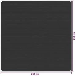 SUPERMARKET Tapis De Tente 250x250 Cm Anthracite PEHD -Tente de réception Soldes 63673309 4