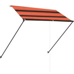 SUPERMARKET Auvent Rétractable Avec LED 250x150 Cm Orange Et Marron -Tente de réception Soldes 63676651 4