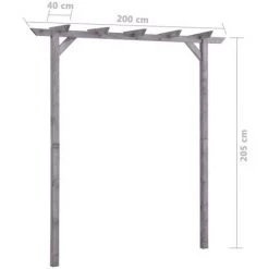SUPERMARKET Pergola De Jardin Gris 200x40x205 Cm Bois De Pin Imprégné 11 SUPERMARKET Pergola De Jardin Gris 200x40x205 Cm Bois De Pin Imprégné -Tente de réception Soldes 63676771 5