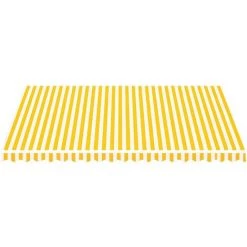 SUPERMARKET Tissu De Remplacement Pour Auvent Jaune Et Blanc 4,5x3,5 M -Tente de réception Soldes 63677515 3