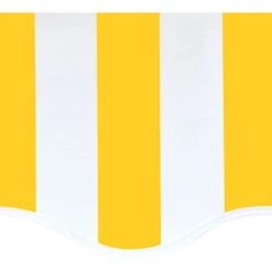 SUPERMARKET Tissu De Remplacement Pour Auvent Jaune Et Blanc 4,5x3,5 M -Tente de réception Soldes 63677515 5