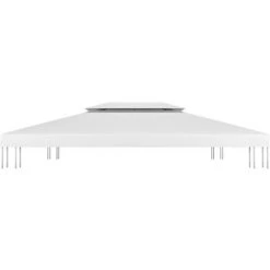 SUPERMARKET Toile De Toit De Belvédère 2 Niveaux 310 G/m² 4x3 M Blanc 9 SUPERMARKET Toile De Toit De Belvédère 2 Niveaux 310 G/m² 4x3 M Blanc -Tente de réception Soldes 63677956 3