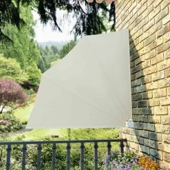 DENUOTOP Store Extérieur Auvent Latéral Pliable De Balcon Crème 140x140 Cm