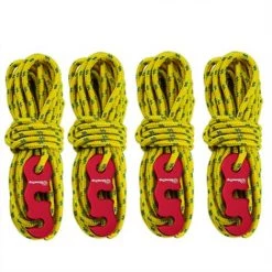 ROSIER 4 Pièces Cordes Pour Tente Réfléchissante, Corde De Tente Réfléchissante, Avec Réglage, Il Est Très Approprié Pour Le Camping En Plein Air, La Randonnée, L'Auvent, La Tente, Etc (jaune, 4 Mètre Chacun)——VEBTles
