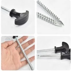 CLEGGFR Piquets De Camping Antirouille, Piquets à Vis De Camping, Tente Pour Sol Dur Et Piquets D'Auvent, Pour Tente Pour Jardin, Camping, Voyage, Extérieur(5 Pièces)LO-Ron 9 CLEGGFR Piquets De Camping Antirouille, Piquets à Vis De Camping, Tente Pour Sol Dur Et Piquets D'Auvent, Pour Tente Pour Jardin, Camping, Voyage, Extérieur(5 Pièces)LO-Ron -Tente de réception Soldes 63707226 3