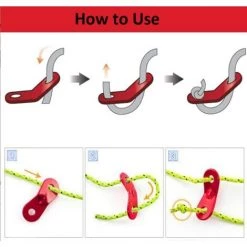 CATHERINE Tendeur De Corde De Tente En Alliage D'Aluminium Tendeur De Corde De Tente Ajusteur Pour Camping Randonnée Sac À Dos Pique-Nique Accessoires De Tente En Plein Air 4Pcs -Tente de réception Soldes 63741266 3