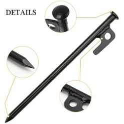 LIFCAUSAL Paquet De 8 Piquets De Tente En Métal Robuste Pour Piquets De Tente En Acier De Camping 12 Pouces Incassables Et Inflexibles -Tente de réception Soldes 63745698 2