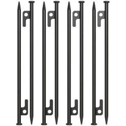 LIFCAUSAL Paquet De 8 Piquets De Tente En Métal Robuste Pour Piquets De Tente En Acier De Camping 16 Pouces Incassables Et Inflexibles