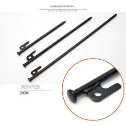 LTS FAFA Tente En Acier De 5 Pièces * 20cm, Goujons Filetés Résistants Pour Le Camping Et L'extérieur -Tente de réception Soldes 63757567 2