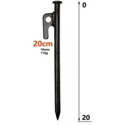 LTS FAFA Tente En Acier De 5 Pièces * 20cm, Goujons Filetés Résistants Pour Le Camping Et L'extérieur -Tente de réception Soldes 63757567 3