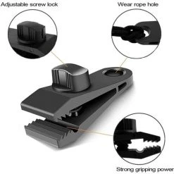 ROSIER Lot De 10 Clips De Fermeture Pour Rideaux, Bâches, Clips Pour Fixation De Bâches, Pour Tentes, Camping, Soleil, Coupe-vent, Accessoires (noir),—VEBTles -Tente de réception Soldes 63813291 3