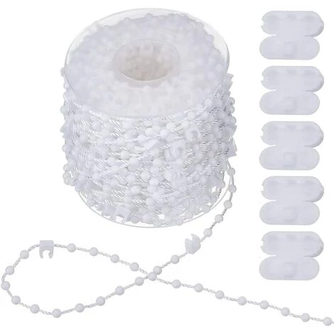 ROSIER Chaîne De Store Vertical De 20 M - Accessoires De Store Vertical Et 5 Connecteurs De Cordon De Store - Chaîne De Fond De Store Vertical Pour Lattes De 89 Mm,—VEBTles 3 ROSIER Chaîne De Store Vertical De 20 M - Accessoires De Store Vertical Et 5 Connecteurs De Cordon De Store - Chaîne De Fond De Store Vertical Pour Lattes De 89 Mm,—VEBTles