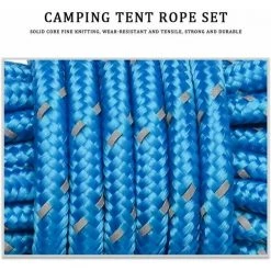 GroupM Bleu 4m X 4 Sac En Filet Tente De Camping En Plein Air Corde 4mm Corde D'épaisseur Ensemble De Corde Réfléchissante -Tente de réception Soldes 63894492 3