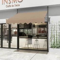 AICOK Auvent De Balcon Rétractable En Métal Et Polyester, Résistant Aux UV Et à L'eau, Hauteur Réglable, Avec Manivelle Sans Perçage, 300 X 120 Cm, Beige 9 AICOK Auvent De Balcon Rétractable En Métal Et Polyester, Résistant Aux UV Et à L'eau, Hauteur Réglable, Avec Manivelle Sans Perçage, 300 X 120 Cm, Beige -Tente de réception Soldes 63937832 4