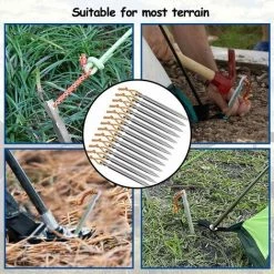 BENOBBY KIDS Piquets Tente,Sardines Camping,6Pièces Sardines De Fixation,Sardines Tente Camping Piquet Tente Aluminium Chevilles En Titane Forme De V Accessoires De Tente De Camping-18cm -Tente de réception Soldes 63939069 3