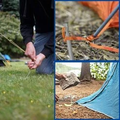 BENOBBY KIDS Piquets Tente,Sardines Camping,6Pièces Sardines De Fixation,Sardines Tente Camping Piquet Tente Aluminium Chevilles En Titane Forme De V Accessoires De Tente De Camping-18cm -Tente de réception Soldes 63939069 4