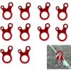 AOUGO Lot De 10 Ajusteurs De Cordon De Boucle De Corde De Vent En Aluminium Pour Tente Camping Randonnée Sac à Dos Activité De Plein Air, Rouge -Tente de réception Soldes 63967081 1