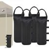 EAUDACè Lot De 4 Sacs De Sable Extra Larges De 50,8 Kg Pour Auvent De Tente Pop-up Ez - Noir (sans Sable) - Noir Foncé