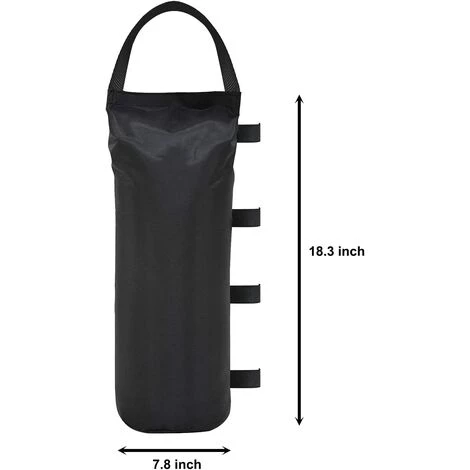 EAUDACè Lot De 4 Sacs De Sable Extra Larges De 50,8 Kg Pour Auvent De Tente Pop-up Ez - Noir (sans Sable) - Noir Foncé 4 EAUDACè Lot De 4 Sacs De Sable Extra Larges De 50,8 Kg Pour Auvent De Tente Pop-up Ez - Noir (sans Sable) - Noir Foncé - Image 2