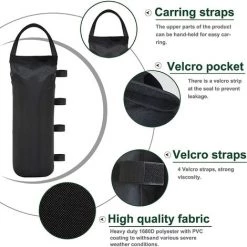 EAUDACè Lot De 4 Sacs De Sable Extra Larges De 50,8 Kg Pour Auvent De Tente Pop-up Ez - Noir (sans Sable) - Noir Foncé 9 EAUDACè Lot De 4 Sacs De Sable Extra Larges De 50,8 Kg Pour Auvent De Tente Pop-up Ez - Noir (sans Sable) - Noir Foncé -Tente de réception Soldes 64026243 3
