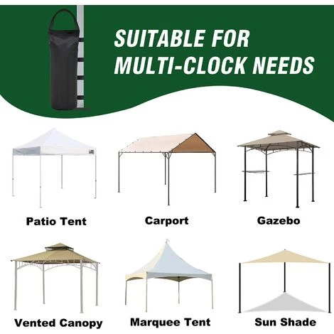 EAUDACè Lot De 4 Sacs De Sable Extra Larges De 50,8 Kg Pour Auvent De Tente Pop-up Ez - Noir (sans Sable) - Noir Foncé 6 EAUDACè Lot De 4 Sacs De Sable Extra Larges De 50,8 Kg Pour Auvent De Tente Pop-up Ez - Noir (sans Sable) - Noir Foncé - Image 4