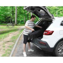 LEISEN Tonnelle De 2 X 2 M Avec Sac à Roulettes Amélioré, 4 Sacs De Lestage, Piquets Et Cordes (cadre Gris, Noir) -Tente de réception Soldes 64074143 2