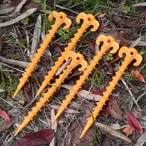 Thsinde Piquets De Tente à Vis En Plastique 20 Pièces Piquets De Tente En Spirale Durables Pour Fixer Les Bâches De Pluie De Tente De Camping-20cm 6 Thsinde Piquets De Tente à Vis En Plastique 20 Pièces Piquets De Tente En Spirale Durables Pour Fixer Les Bâches De Pluie De Tente De Camping-20cm – Image 4