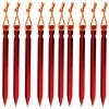 CARILLONSàVENT Hiker Piquets Tente, Sardines Tente Camping 18 Cm Avec Pochette De Rangement, Lot De 10（rouge） Carivent