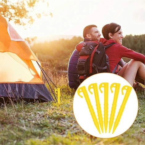 CARILLONSàVENT 20 Pièces Piquets De Tente En Plastique, 14.5cm Clous Tente Plastique, Sardine Tente Camping Résistant, Piquets De Fixation Sol Crochet, Piquets De Tente Spirale Pour Tentes Camping Auvent Jardin Carivent 6 CARILLONSàVENT 20 Pièces Piquets De Tente En Plastique, 14.5cm Clous Tente Plastique, Sardine Tente Camping Résistant, Piquets De Fixation Sol Crochet, Piquets De Tente Spirale Pour Tentes Camping Auvent Jardin Carivent - Image 4