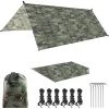 CARILLONSàVENT Camping Tente Tarp 3 * 3M Etanche à Coupe-vent De La Pluie Tente De Pluie Plueule Tarp Portable Tarpaulin Shelter Sunshade Canopy, Pour La Pêche En Plein Air Randonnée En Camping (Couleur: Camouflage Carivent -Tente de réception Soldes 64139913 1
