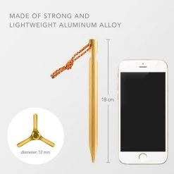 CARILLONSàVENT Hiker Piquets Tente, Sardines Tente Camping 18 Cm , Lot De 10（jaune） Carivent -Tente de réception Soldes 64140221 4