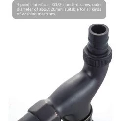 CARILLONSàVENT Robinet De Machine à Laver En Laiton Avec Bec D'évier G1/2 - Robinet De Vadrouille à Poignée Croisée Antique Pour Lavabo Jardin(Noir) Carivent -Tente de réception Soldes 64141888 5