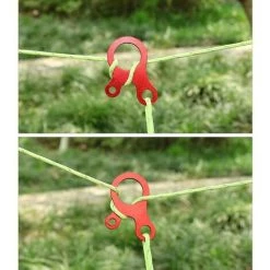 JUNJUN-Alliage D'aluminium Guyline Accessoires Pour Tente Guyline Cord Ajusteur De Cordon De Corde à Vent En Aluminium Tendeur En Alliage D'Aluminium Léger Pour Tente Bâche Randonnée Camping(16Pièces) -Tente de réception Soldes 64190794 5