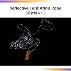 JUNJUN-Corde De Tente Réfléchissante 4 M Corde Nylon Avec Tendeur En Aluminium Léger Ficelle Pour Bâche Fixation Camping -Tente de réception Soldes 64191369 3