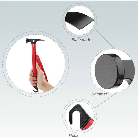 HAZEL Kits D'extracteur De Maillet Clous De Poteaux De Tente Extracteur Multifonction Pour La Randonnée De Camping En Plein Air 6 HAZEL Kits D'extracteur De Maillet Clous De Poteaux De Tente Extracteur Multifonction Pour La Randonnée De Camping En Plein Air – Image 4