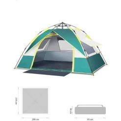 HAZEL Lumière De Tente D'extérieur Tente à Lancer En Vert Et Blanc Avec Sac De Transport - Parfait Pour Le Camping, Les Festivals Et Les Vacances 10 HAZEL Lumière De Tente D'extérieur Tente à Lancer En Vert Et Blanc Avec Sac De Transport - Parfait Pour Le Camping, Les Festivals Et Les Vacances -Tente de réception Soldes 64196730 4
