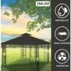 Hengda Toit De Rechange 3x3M Avec Conduit De Cheminée Toit De Pavillon Imperméable Bâche De Toit Pour Tente De Réception - Anthracite