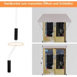 TolleTour Auvent Balcon Auvent Pince Auvent Bras Articulé Auvent Protection Solaire Rétractable UV Gris 1.5M - Gris -Tente de réception Soldes 64361746 4