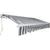 VINGO Store De Balcon Store Banne Manuel Store Extérieur Auvent Balcon Articulé Anti-UV Terrasse Jardin Gris Blanc 250 X 200 Cm - Gris -Tente de réception Soldes 64454822 1