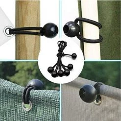 EAUDACè 20 Ensembles De Kits De Clips De Bâche, Clip De Verrouillage Robuste, Clip De Tente Avec élastique Sphérique, Couverture En Toile, Auvent, Auvent, Camping En Plein Air. -Tente de réception Soldes 64522927 3